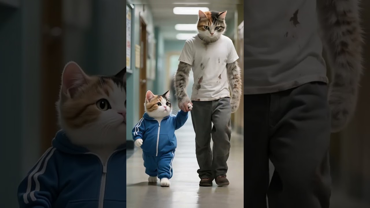 Hua Hua's composition #cat #cute #pets #shorts #fatherdaughter #family #love