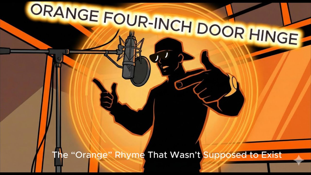 Orange Four-Inch Door Hinge – The Impossible Rhyme Flow (Inspired by