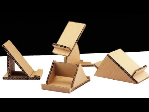 Make 4 Different Styles Of Mobile Phone Stand Using Cardboard – How to Make Mobile Phone Stands