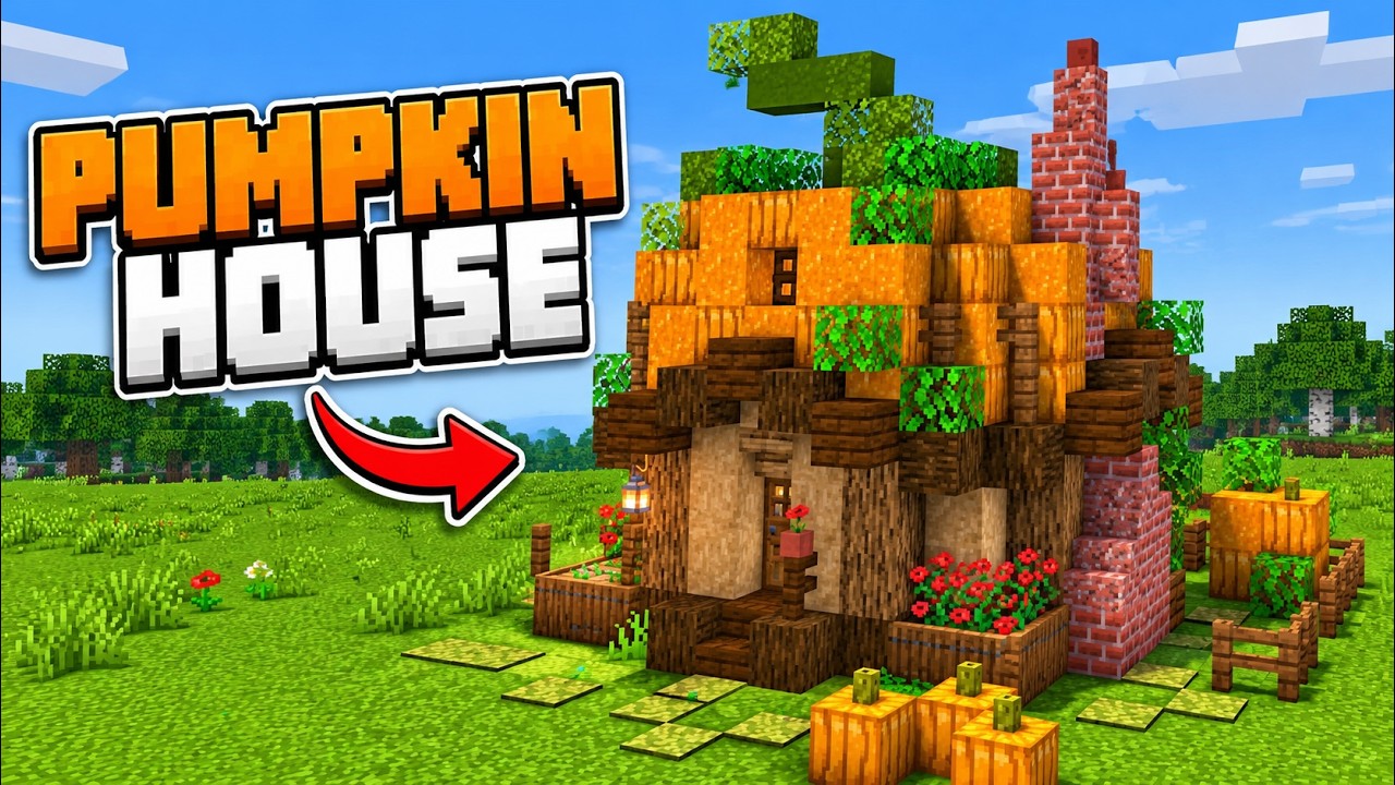 How to Build a Pumpkin House in Minecraft 🎃 | Easy Tutorial - YouTube