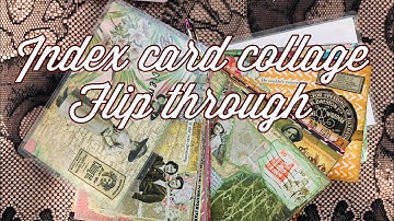 INDEX CARD FLIP THROUGH; ephemeral index card collage.