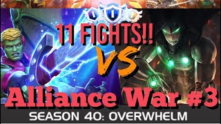 MCOC - Alliance War - Season 40 - War #3 - 11 FIGHTS!! - Hulkling Vs Infamous Iron Man (Node 22)