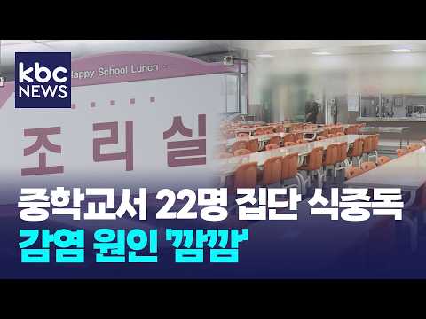 중학교서 22명 집단 식중독...감염 원인·경로는 '깜깜' / KBC뉴스 thumbnail
