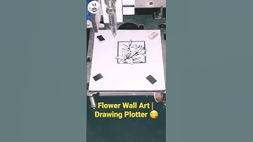 Flower Wall Art | Drawing CNC Pen Plotter😋 #srilanka #plotter #drawing #flowers