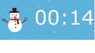 20 second Christmas Countdown Timer with Alarm| 20 second Christmas Timer| Snowman| Animated Bubbles