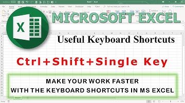 MS Excel Shortcuts | Ctrl+Shift+Single Key | Part-15 |