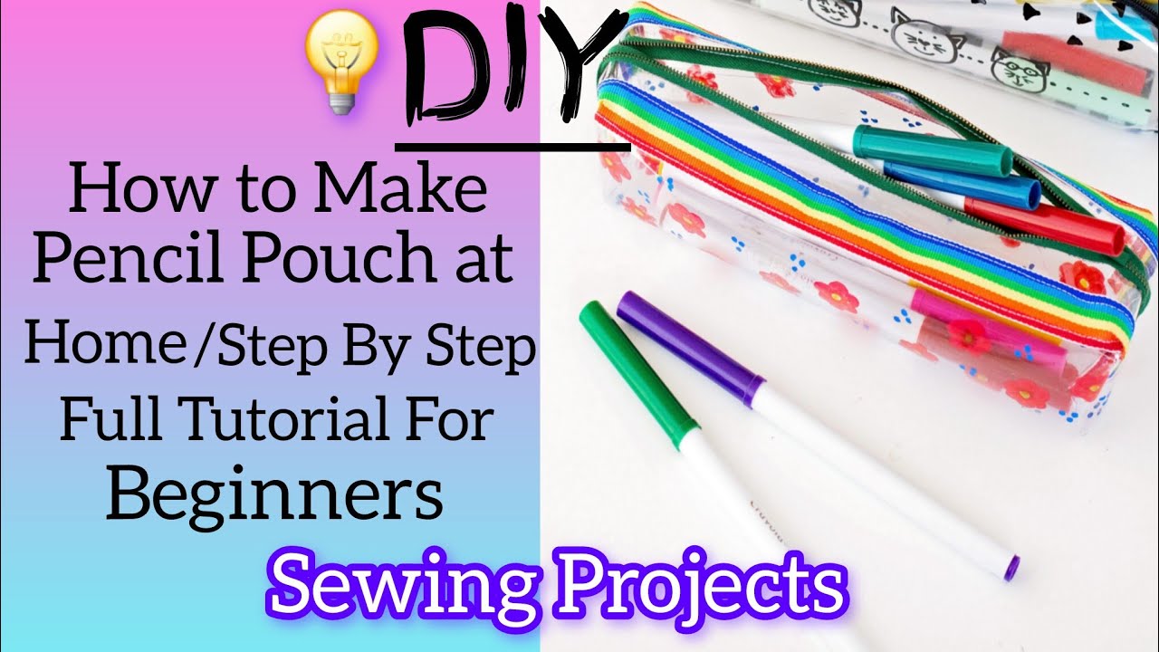 DIY Pencil Pouch (SO EASY, Anyone Can Make It!)5- minute diy - YouTube