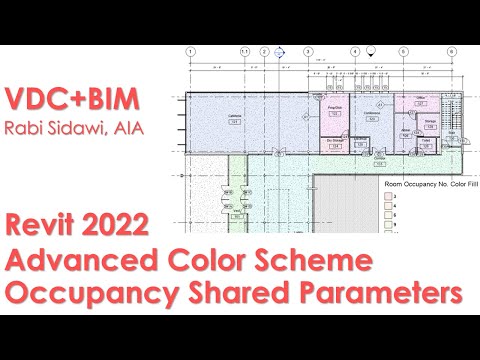 Revit 2022 Advanced Color Scheme Room Occupancy Shared Parameters 4K