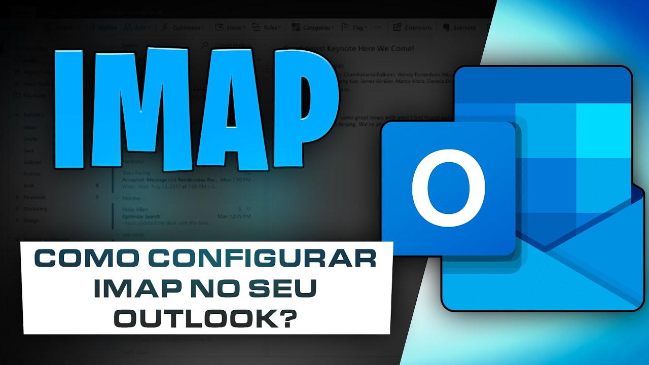 Como configurar um servidor IMAP dentro do Outlook - YouTube