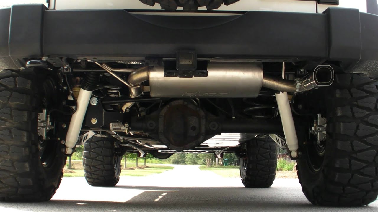 Jeep Wrangler 2010 Borla Cat-Back Exhaust System Straight Behind - YouTube