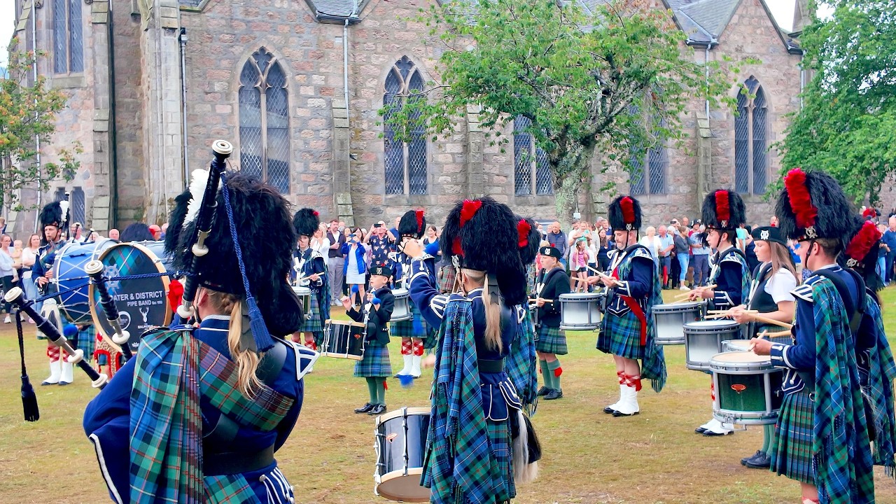Scotland the Brave by Ballater Pipe Band playing at Beating Retreat after 2025 Highland Games