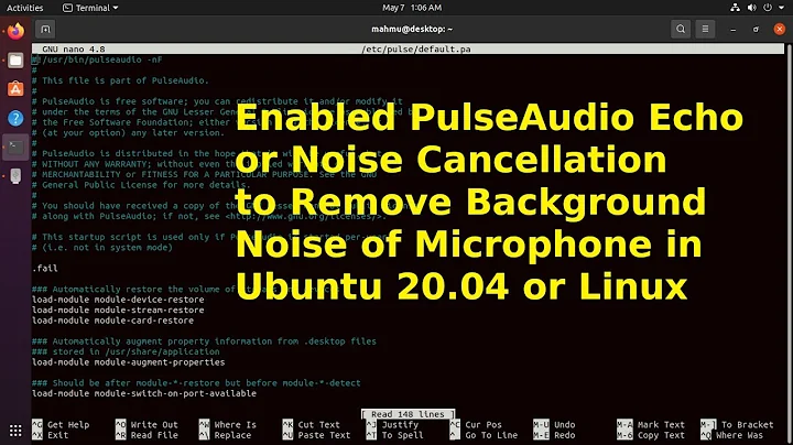 How to Enabled PulseAudio Echo/Noise Cancellation to Remove Background Noise of Microphone | Ubuntu