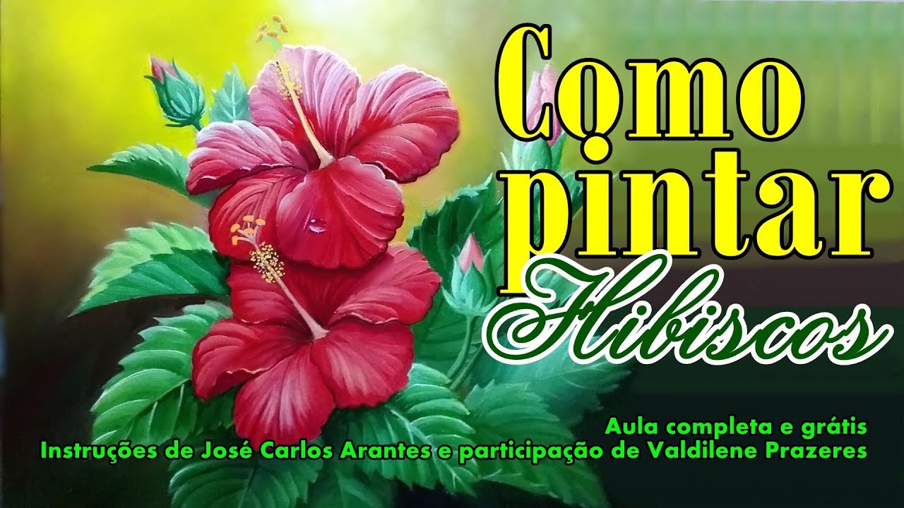 Como pintar hibiscos