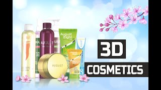 3D Cosmetics Mockup | Cosmetic Packaging | Realistic Product Design