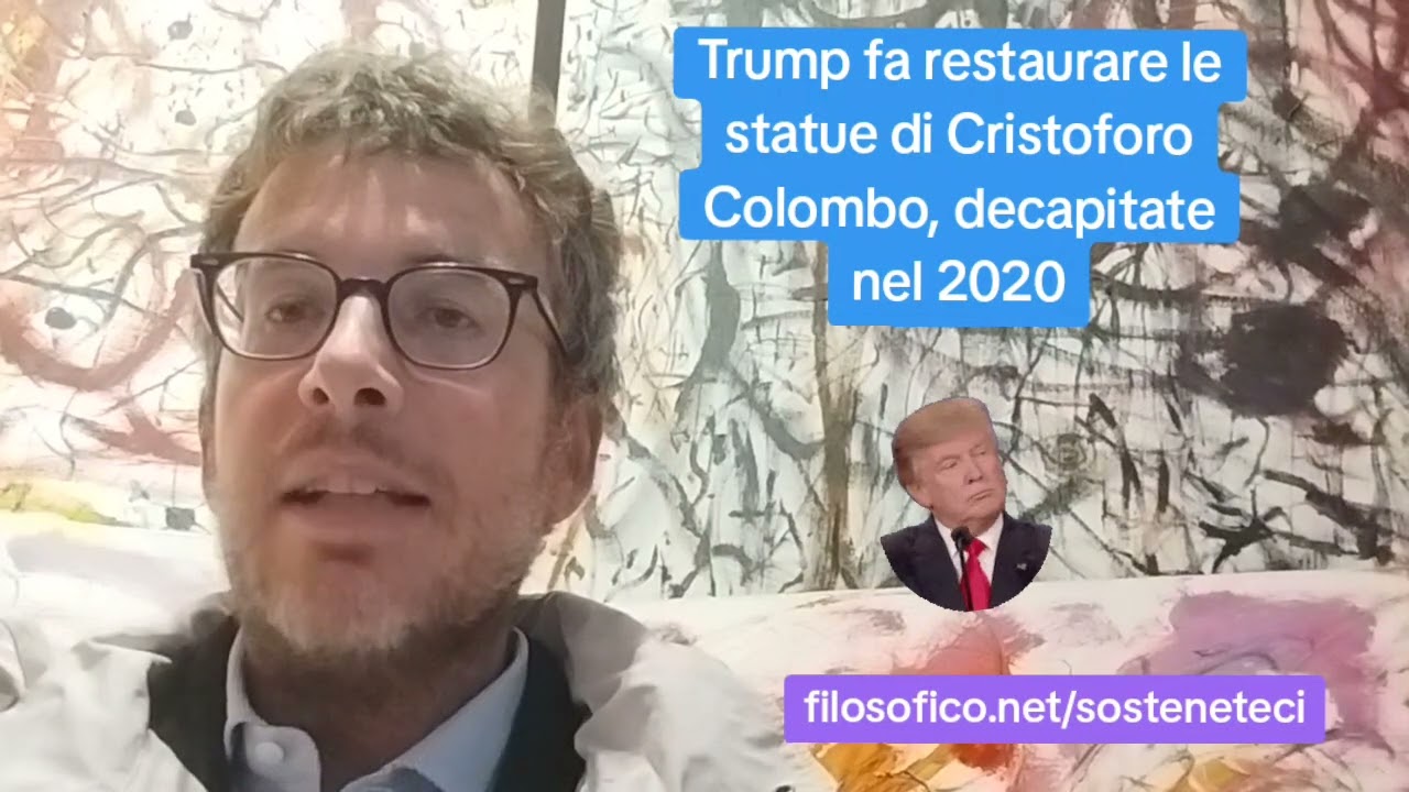 DIEGO FUSARO: Trump fa restaurare le statue di Cristoforo Colombo, decapitate nel 2020 