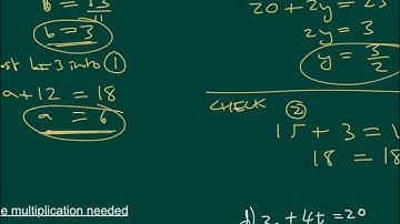 Solving linear simultaneous equations
