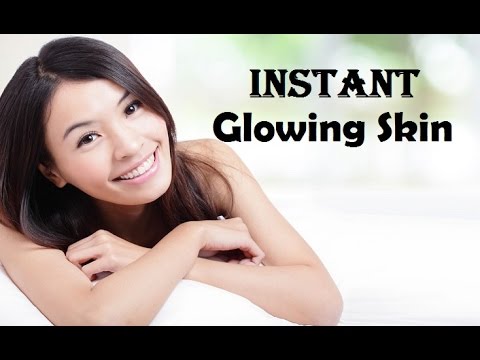 5 Instant Glowing Skin Home Remedy Tips - YouTube