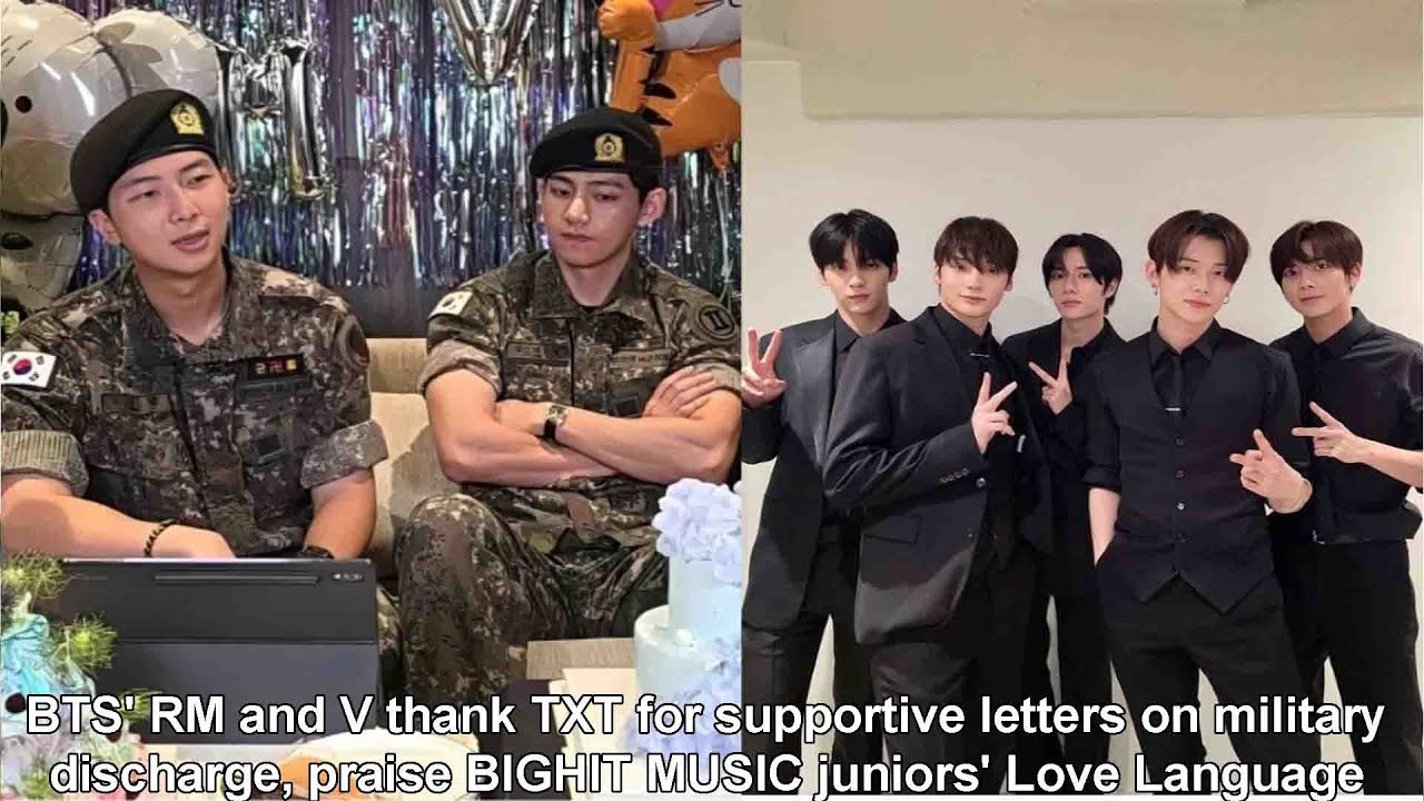 BTS' RM and V thank TXT for supportive letters on military discharge