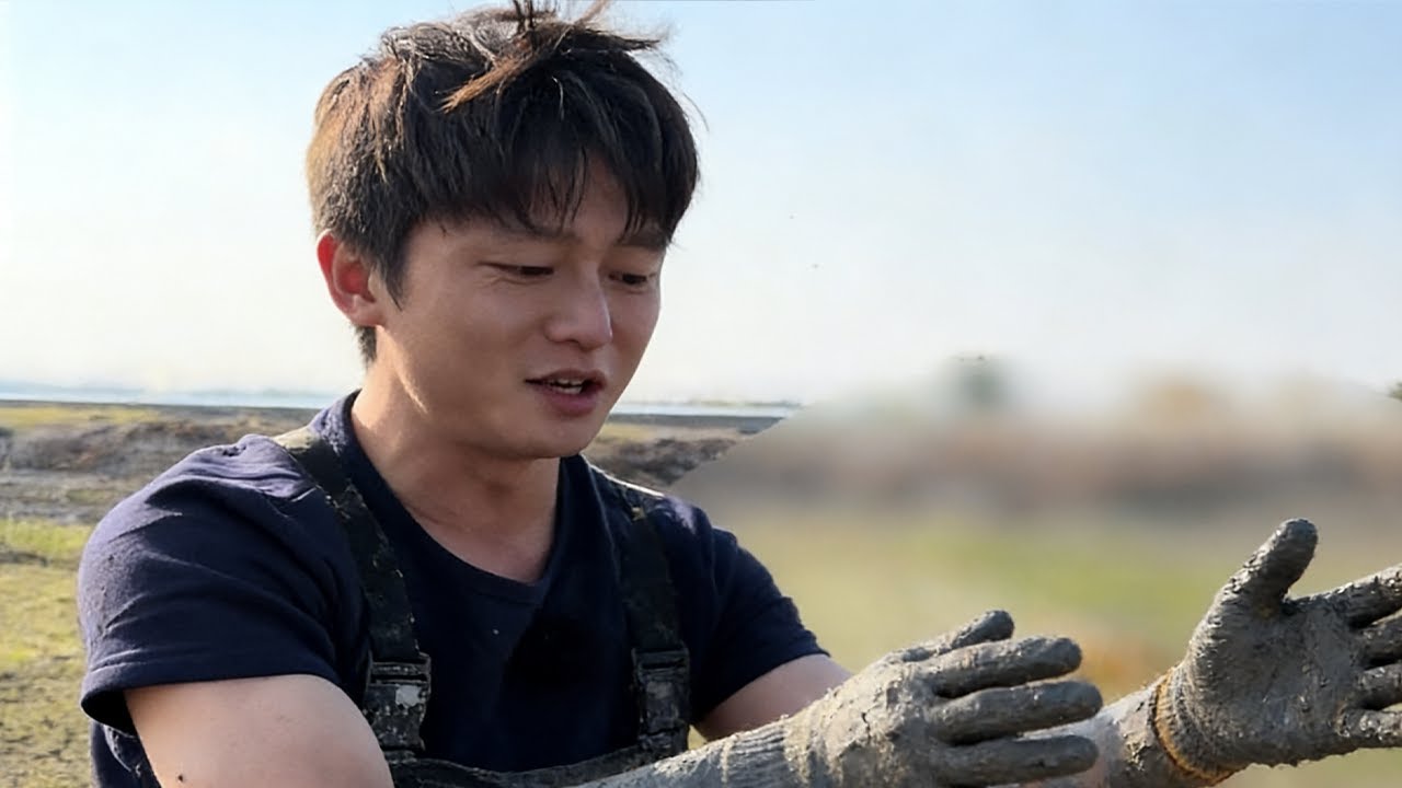 孫老闆抓跑一條大鱔魚，估計有兩斤重，想讓我們抓起來，不知道這次能否破紀錄