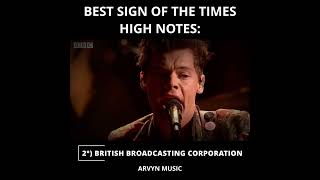 BEST SIGN OF THE TIMES HIGH NOTES LIVE #harrystyles #music #onedirection #highnotes