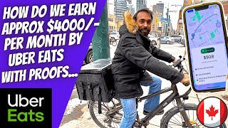 Uber eats in Canada 2023 | High-income part-time job | One-day earnings?