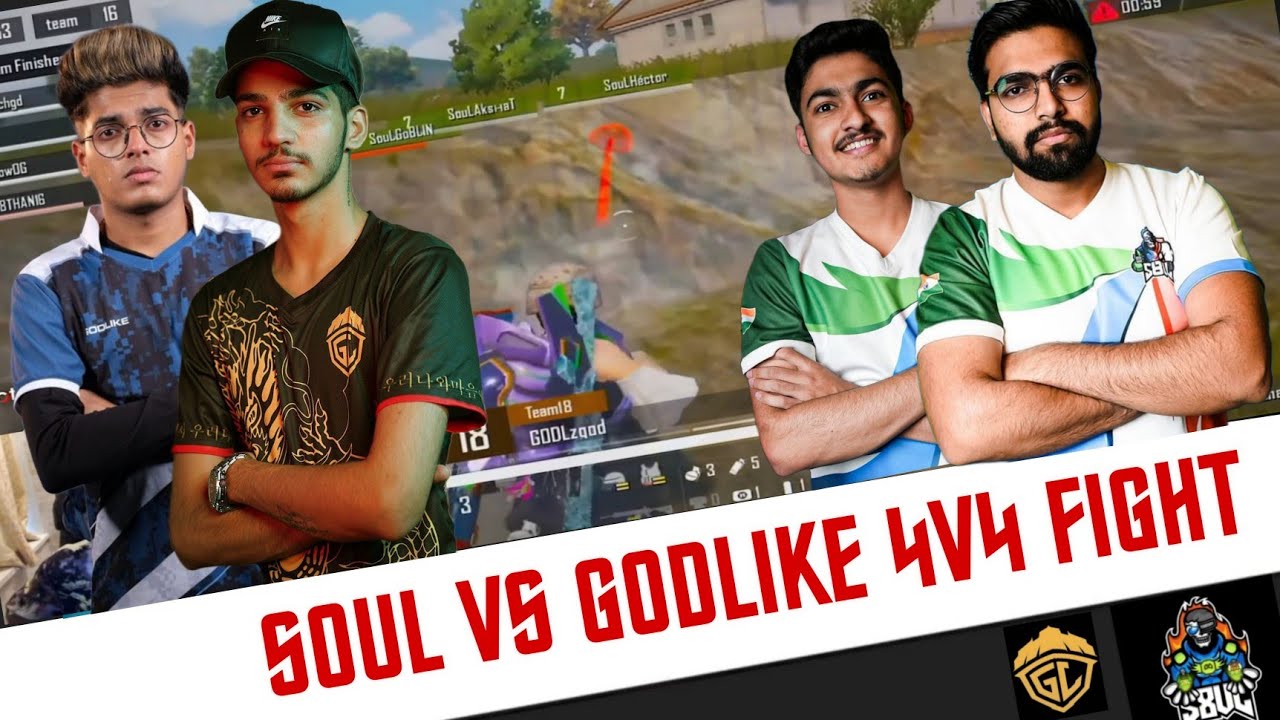 Neyoo Shocked Soul vs Godlike 4v4 Fight | Jonathan vs Goblin 🔥| Nodwin ...