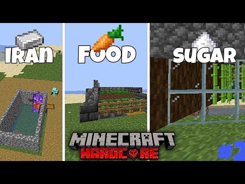 Building 3 BEST FARMS in Hardcore Minecraft pe🔥| Hardcore Survival Part ...