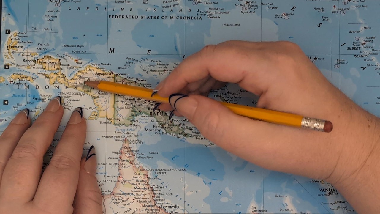 ASMR ~ Central Papua, Indonesia History & Geography ~ Soft Spoken Map Tracing Google Earth