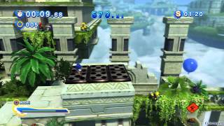 Sonic Generations PS3 - [Part 6 ~ All  Sky Sanctuary Zone Challenges - S Ranks]