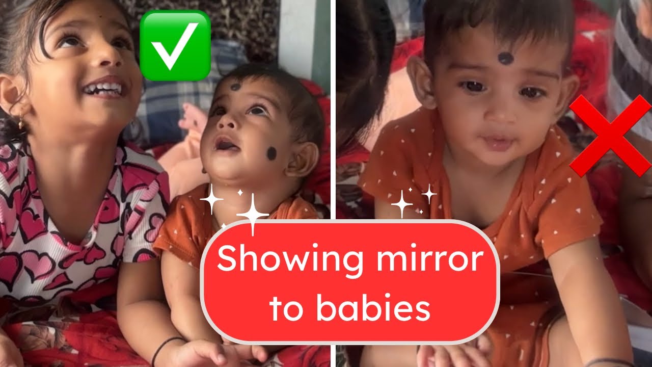 Is mirror bad for babies🙆‍♀️😭 Mirror play benefits 
