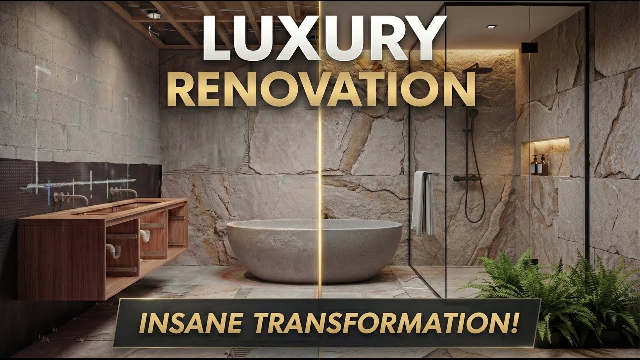 Luxury Zen Bathroom Makeover | Ultimate Cinematic Light Reveal (4K)