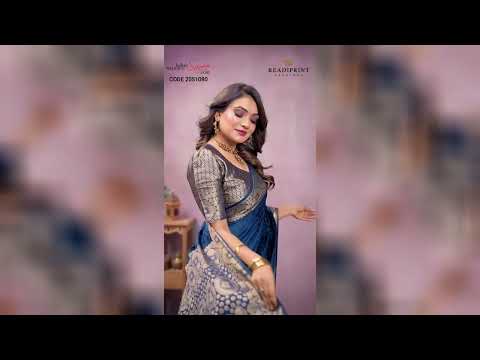 Satin Silk Traditional Saree in Blue with Zari Work - 2051080