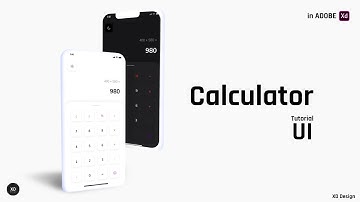 Calculator UI in ADOBE XD | Design & Prototype | XD Design