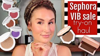 SEPHORA SALE TRY ON HAUL | New Fenty Cream Blush + Bronzer, Patrick Ta Brow + MILK Makeup!