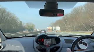 Cruising at 130kph in Twingo GT fully laden