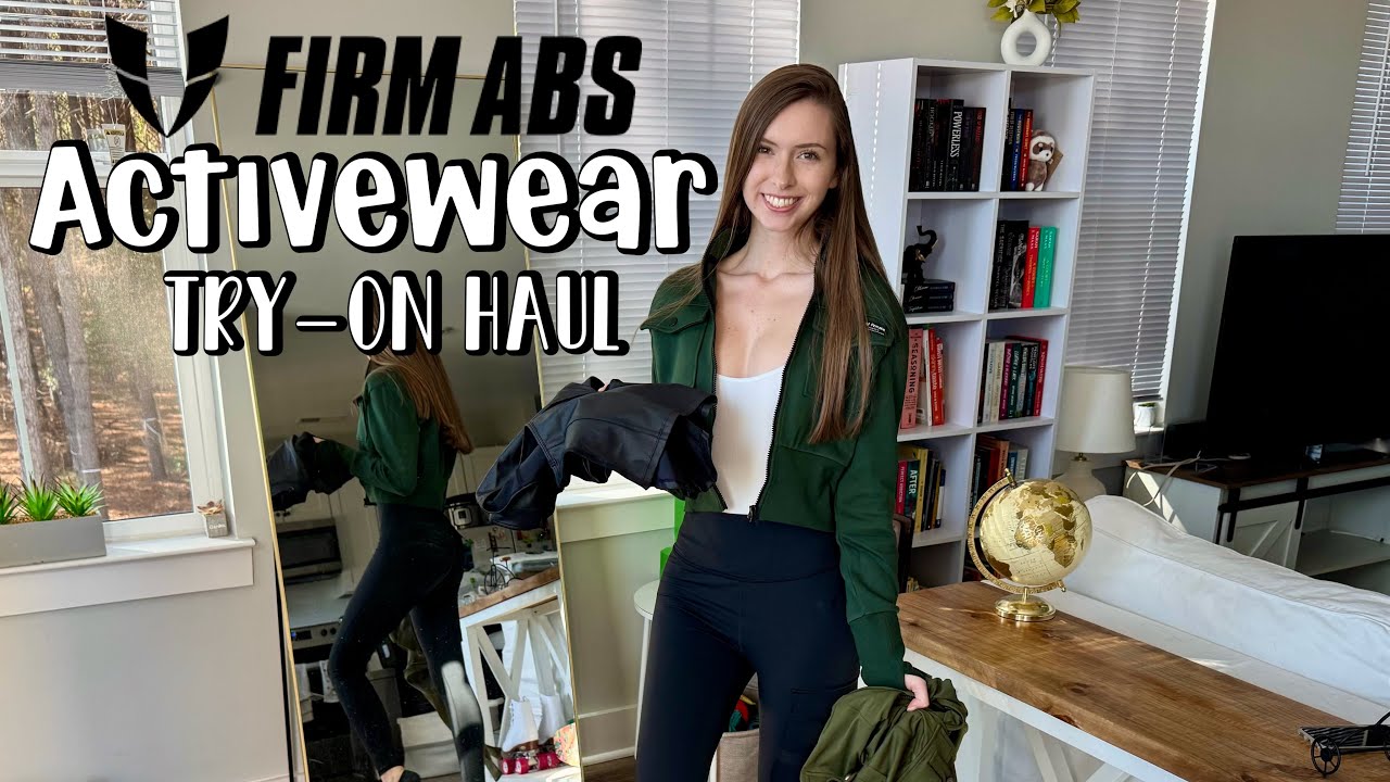 Firm Abs Activewear / Workout Outfits Try on Haul [4k]