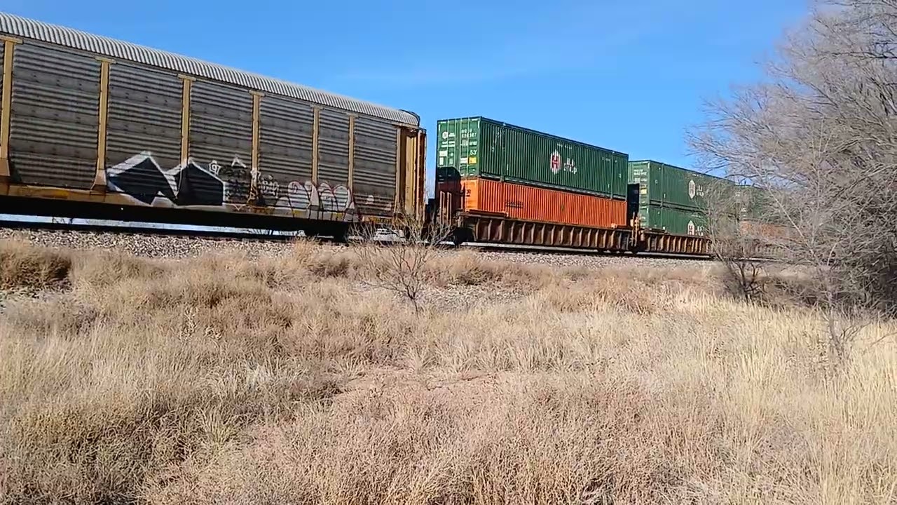 UP 8135 westbound autorack-intermodal with UP 1983 Western Pacific heritage unit 2-4-2026