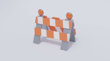 Traffic Barrier 3D Model