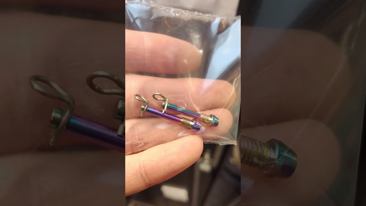 Oil Slick PVD Titanium Pad Pins For Sram Split Calipers 