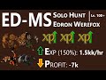 ED MS - Solo Hunt Edron Werefox   EXP (150%): 1.5kk/hr   PROFIT: -7k  (después del rebalanceo vocs.)