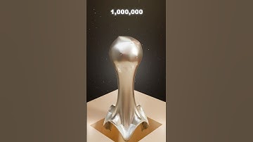 Gold Sphere Rocket  x 1 M Cloth Sim 🚀 What Happens in the End? #asmr   #3danimation  #satisfying