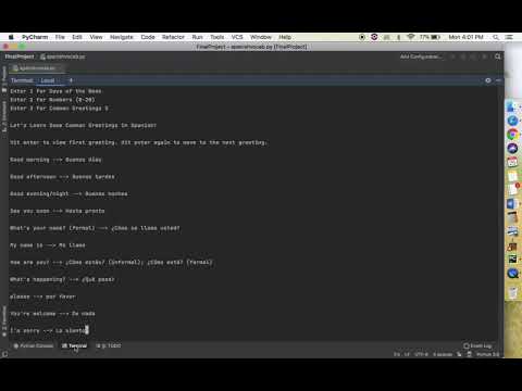 CS106 Final Project  Spanish Vocab  Miguel Valencia
