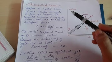 Bending of cyclist for class 11th