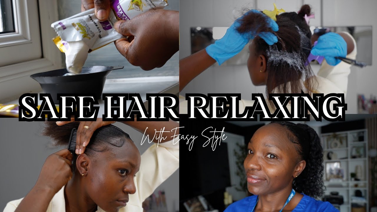HOW TO SAFELY RELAX YOUR HAIR AT HOME & STYLE | Healthy Relaxed Hair ...