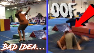 13 YEAR OLD TRYS STANDING DOUBLE BACKFLIP... (broken neck)