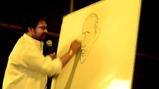 I have a dream speech while sketching Barack Obama
