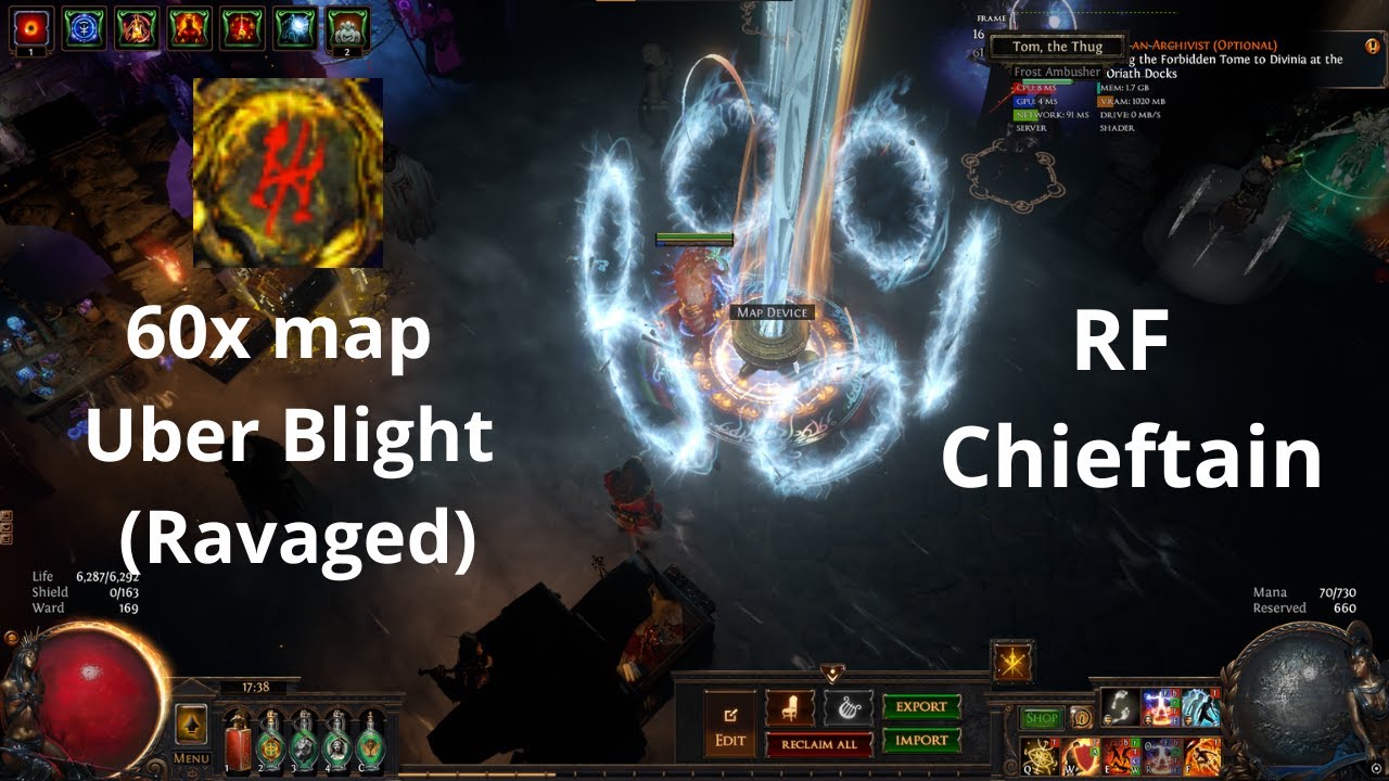Testing 60x Blight Ravaged Map, RF Chieftain (PoE, 3.26)