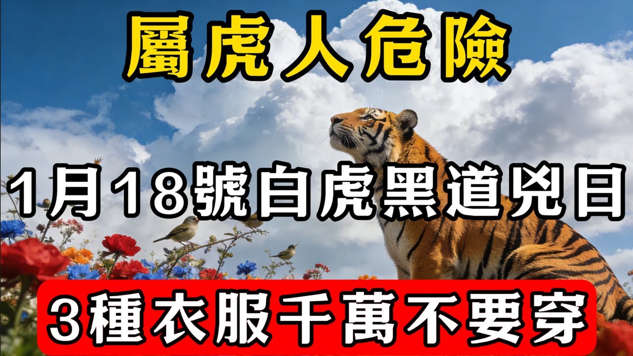 生肖虎必看！明天2026年1月18號，這3種顏色衣服千萬不要穿，否則恐招黴運，全家災禍不斷，神仙都難救！