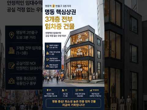 [영상뉴스] 명동역 2번출구 3분거리 꼬마빌딩 소개합니다 미리보기