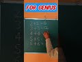 for genius #maths #tricks #genius #mathematics